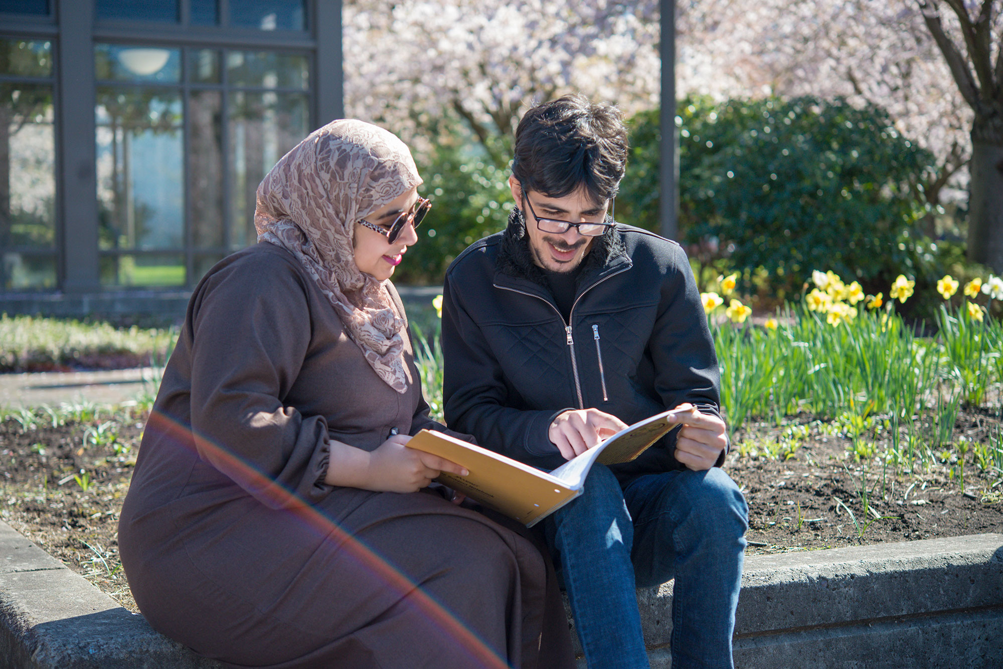 Students taking a break